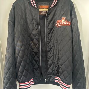 Hooters Black Quilted Bomber Jacket
